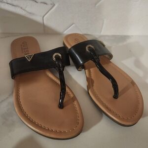 Guess Los Angeles Women's Black Thong Sandals Flip Flops Size‎ 7M